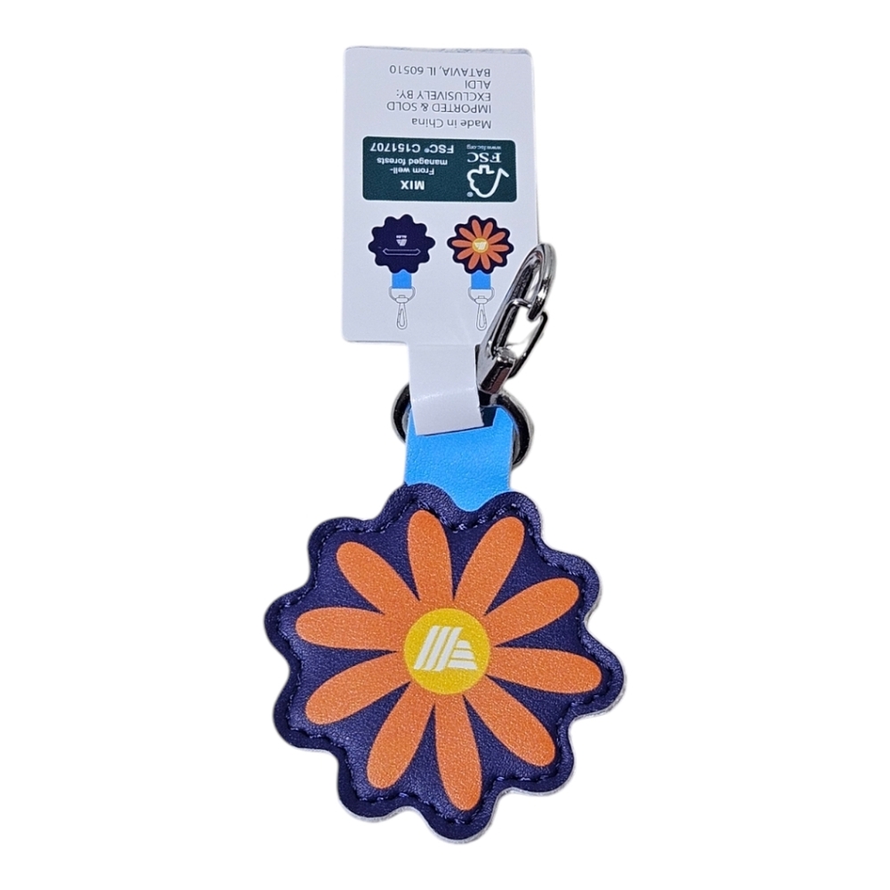 🌼 ALDI Gear 2025 Flower Quarter Holder Keeper Clip On Keychain Limited Edition